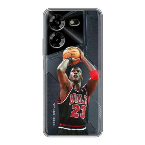 Полупрозрачный дизайнерский силиконовый чехол для Tecno Pova 5 4G НБА