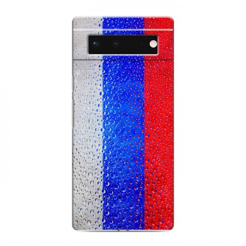 Дизайнерский пластиковый чехол для Google Pixel 6 Российский флаг