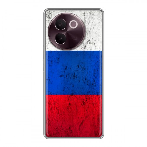 Дизайнерский силиконовый чехол для Vivo V30e Российский флаг