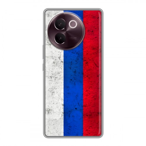Дизайнерский силиконовый чехол для Vivo V30e Российский флаг