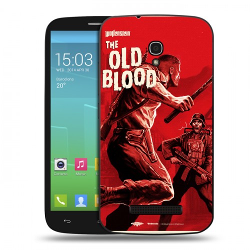 Дизайнерский пластиковый чехол для Alcatel One Touch Pop S9 Wolfenstein