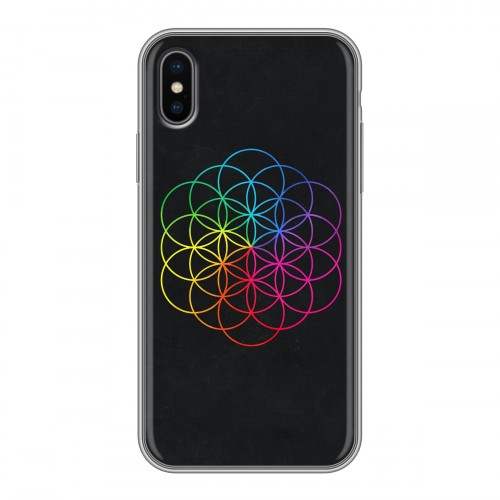 Дизайнерский силиконовый чехол для Iphone x10 Coldplay