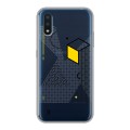 Полупрозрачный дизайнерский силиконовый чехол для Samsung Galaxy M01 Абстракции 1