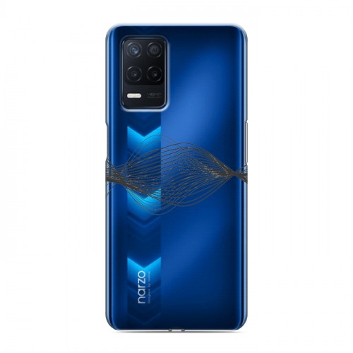 Полупрозрачный дизайнерский силиконовый чехол для Realme Narzo 30 5G Абстракции