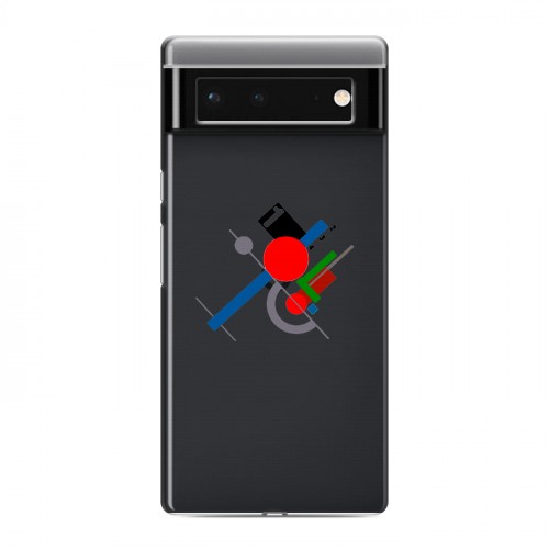 Полупрозрачный дизайнерский силиконовый с усиленными углами чехол для Google Pixel 6 Абстракции 3