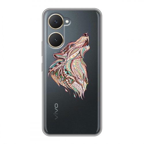 Полупрозрачный дизайнерский пластиковый чехол для Vivo Y03 Волки