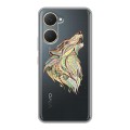 Полупрозрачный дизайнерский пластиковый чехол для Vivo Y03 Волки