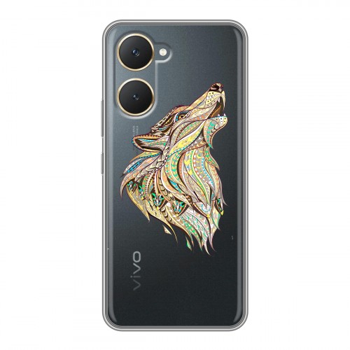 Полупрозрачный дизайнерский пластиковый чехол для Vivo Y03 Волки