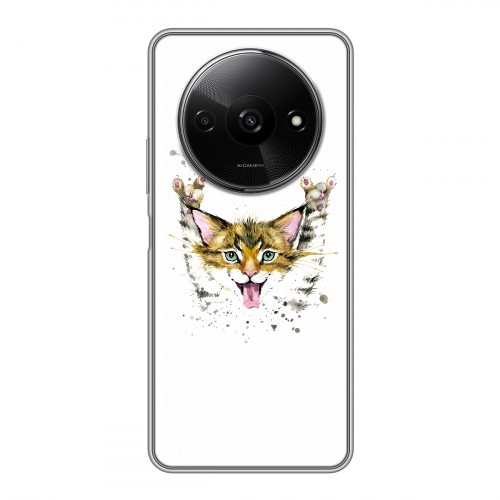 Полупрозрачный дизайнерский силиконовый чехол для Xiaomi RedMi A3 Прозрачные кошки