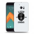 Дизайнерский пластиковый чехол для HTC 10 Символика льва