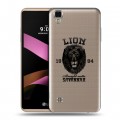 Дизайнерский силиконовый чехол для LG X Style Символика льва