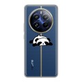 Полупрозрачный дизайнерский силиконовый чехол для Realme 12 Pro Plus Прозрачные панды - смайлики