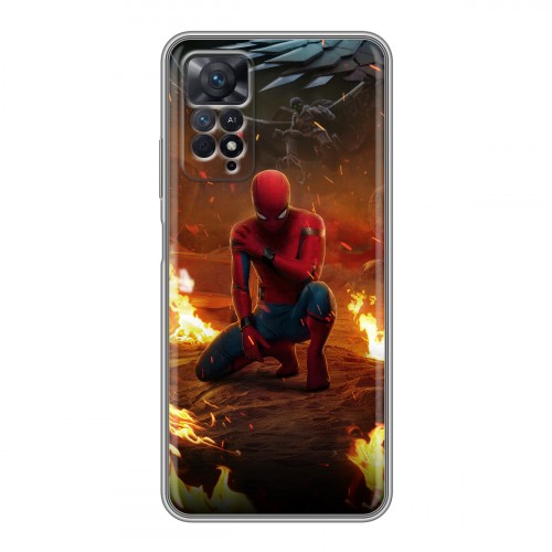 Дизайнерский силиконовый чехол для Xiaomi Redmi Note 11 Pro Человек - паук