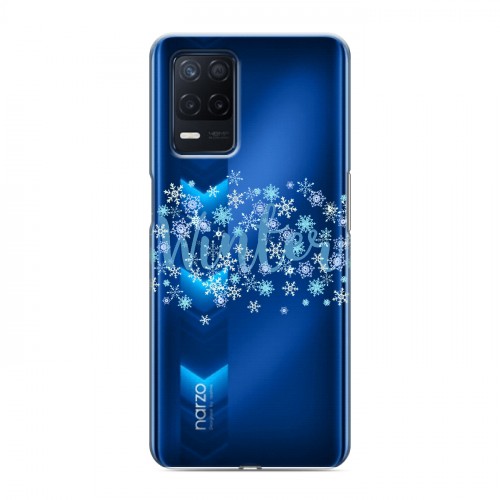 Полупрозрачный дизайнерский пластиковый чехол для Realme Narzo 30 5G Новый год