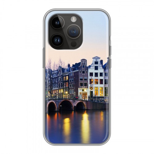 Дизайнерский силиконовый чехол для Iphone 14 Pro амстердам