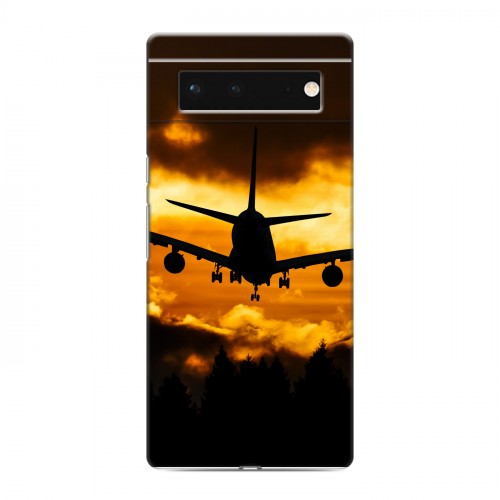 Дизайнерский силиконовый с усиленными углами чехол для Google Pixel 6 самолеты