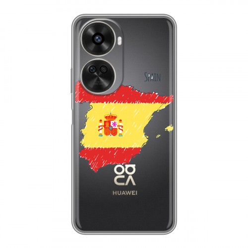 Полупрозрачный дизайнерский пластиковый чехол для Huawei Nova 11 SE флаг Испании