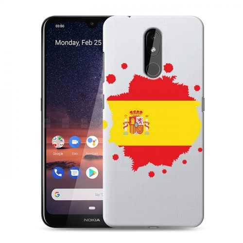 Полупрозрачный дизайнерский силиконовый чехол для Nokia 3.2 флаг Испании