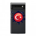 Полупрозрачный дизайнерский силиконовый чехол для Google Pixel 6 Флаг Турции