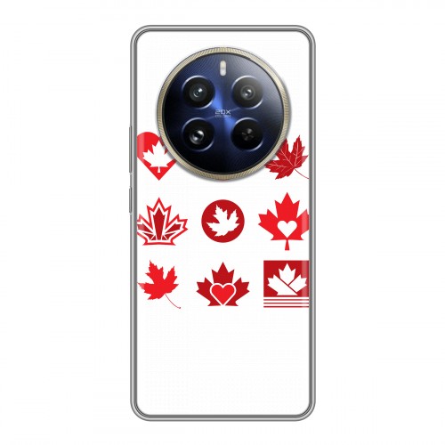 Дизайнерский пластиковый чехол для Realme 12 Pro Флаг Канады
