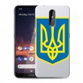 Полупрозрачный дизайнерский силиконовый чехол для Nokia 3.2 Флаг Украины