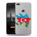 Полупрозрачный дизайнерский силиконовый чехол для Alcatel Idol 5S Флаг Азербайджана