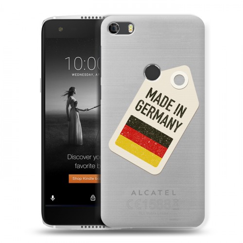 Полупрозрачный дизайнерский силиконовый чехол для Alcatel Idol 5S Флаг Германии