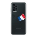 Полупрозрачный дизайнерский пластиковый чехол для Samsung Galaxy A13 4G Флаг Франции