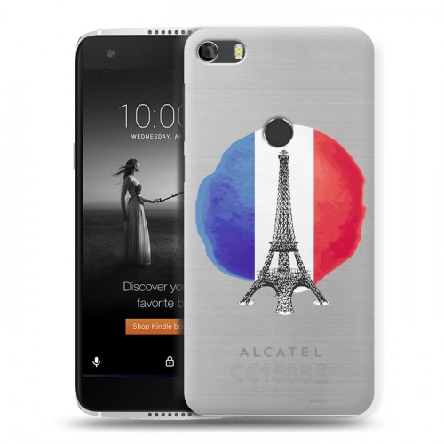 Полупрозрачный дизайнерский силиконовый чехол для Alcatel Idol 5S Флаг Франции