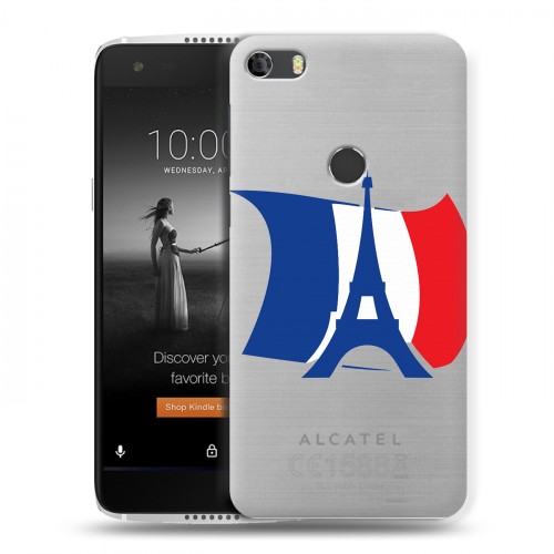 Полупрозрачный дизайнерский силиконовый чехол для Alcatel Idol 5S Флаг Франции