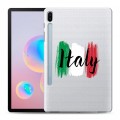 Полупрозрачный дизайнерский пластиковый чехол для Samsung Galaxy Tab S6 Флаг Италии