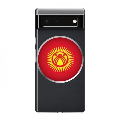 Полупрозрачный дизайнерский силиконовый чехол для Google Pixel 6 флаг Киргизии