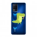 Полупрозрачный дизайнерский пластиковый чехол для Realme Narzo 30 5G Прозрачные крокодилы