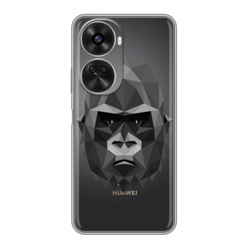 Полупрозрачный дизайнерский пластиковый чехол для Huawei Nova 11 SE Прозрачные обезьяны