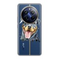 Полупрозрачный дизайнерский пластиковый чехол для Realme 12 Plus 5G Прозрачные собаки
