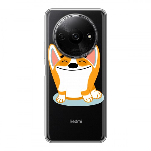 Полупрозрачный дизайнерский пластиковый чехол для Xiaomi RedMi A3 Прозрачные собаки