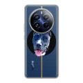 Полупрозрачный дизайнерский пластиковый чехол для Realme 12 Pro Прозрачные собаки