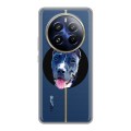 Полупрозрачный дизайнерский силиконовый чехол для Realme 12 Pro Plus Прозрачные собаки