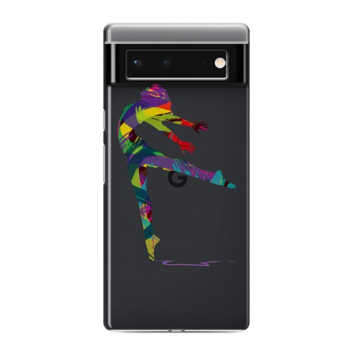 Полупрозрачный дизайнерский силиконовый чехол для Google Pixel 6 Прозрачные танцоры 