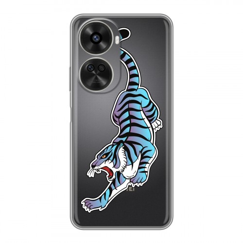 Дизайнерский силиконовый чехол для Huawei Nova 11 SE Прозрачные леопарды