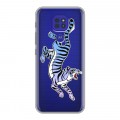 Дизайнерский силиконовый чехол для Motorola Moto G9 Play Прозрачные леопарды