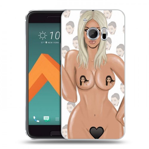 Дизайнерский пластиковый чехол для HTC 10 Ким Кардашьян