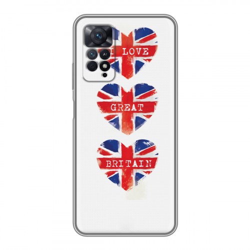 Дизайнерский силиконовый с усиленными углами чехол для Xiaomi Redmi Note 11 Pro British love