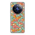 Дизайнерский силиконовый чехол для Realme 12 Plus 5G Разноцветные таблетки