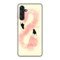 Дизайнерский силиконовый чехол для Samsung Galaxy M55 Розовые фламинго