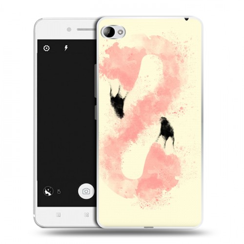 Дизайнерский пластиковый чехол для Lenovo S90 Розовые фламинго