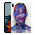 Дизайнерский силиконовый чехол для Samsung Galaxy Tab S7 Портреты мазками
