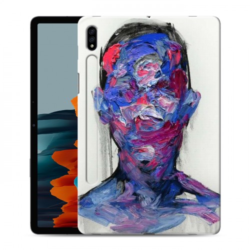 Дизайнерский силиконовый чехол для Samsung Galaxy Tab S7 Портреты мазками