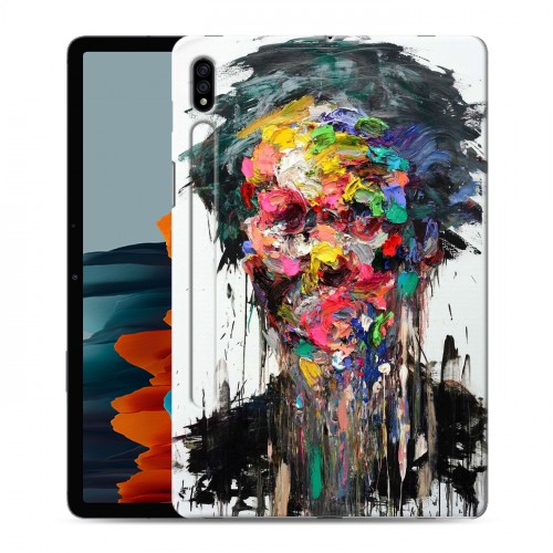 Дизайнерский силиконовый чехол для Samsung Galaxy Tab S7 Портреты мазками