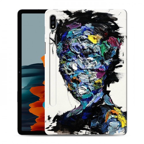 Дизайнерский силиконовый чехол для Samsung Galaxy Tab S7 Портреты мазками